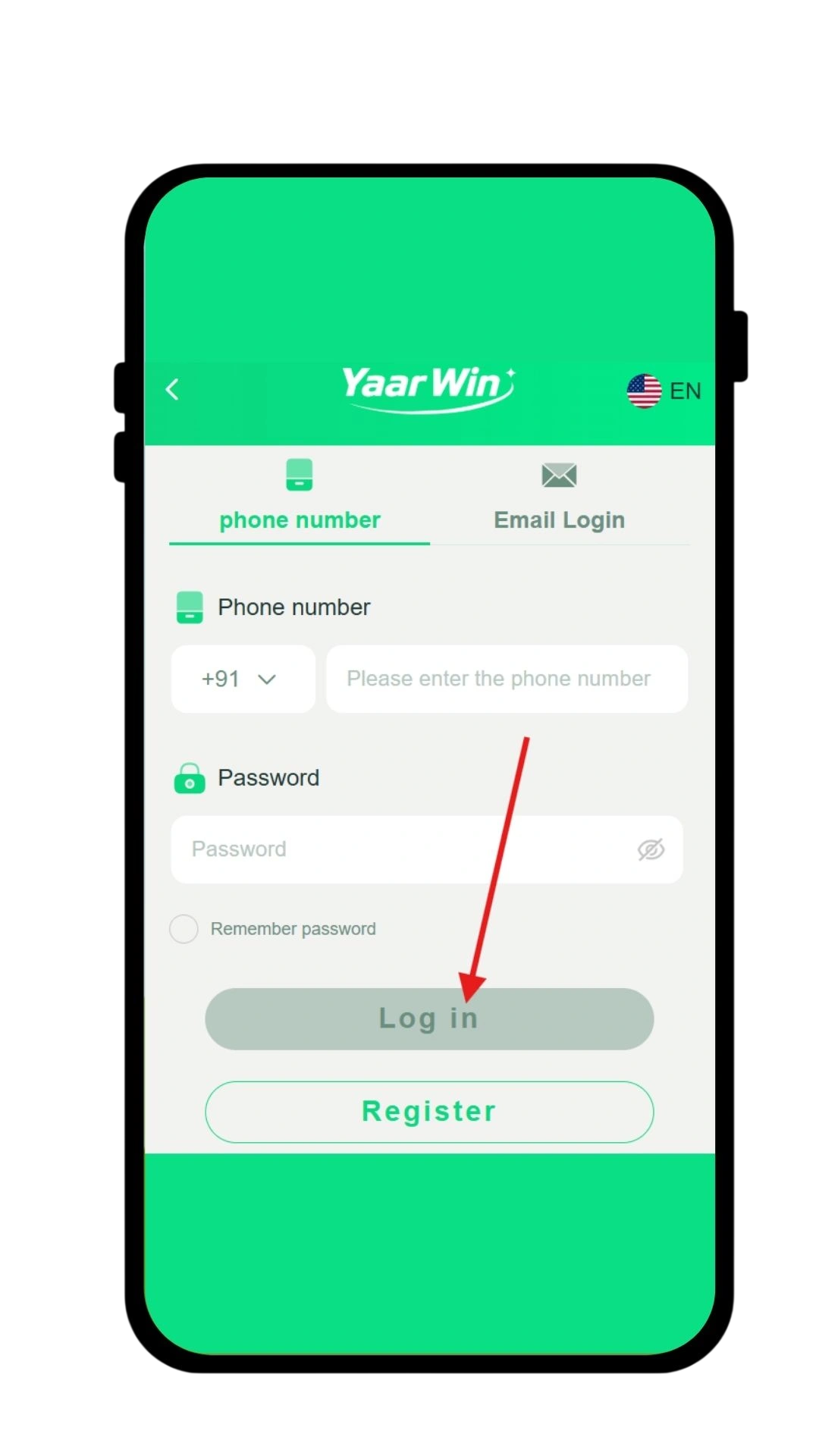 Click the Login button
